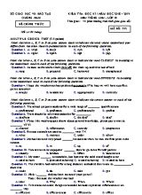Đề kiểm tra học kỳ I môn Tiếng Anh Lớp 10 - Mã đề 512 - Năm học 2018-2019 - Sở giáo dục và đào tạo Quảng Nam